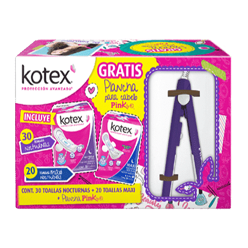 Kotex® Nocturna + Kotex® Maxi + 1 Plancha