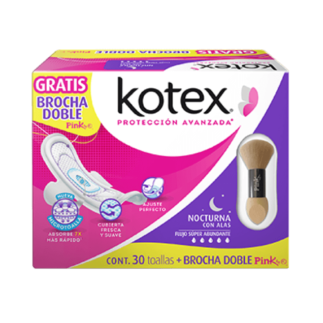 Kotex® Nocturna + 1 Brocha Doble